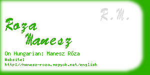roza manesz business card