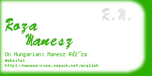 roza manesz business card